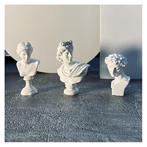 Gisela D Mini Plaster Venus Statues Gypsum Apollo Sculpture Bust Ares Portraits Crafts Greek Mythology Character Desktop Ornament Renaissance Home Decor Crafts #TOP29