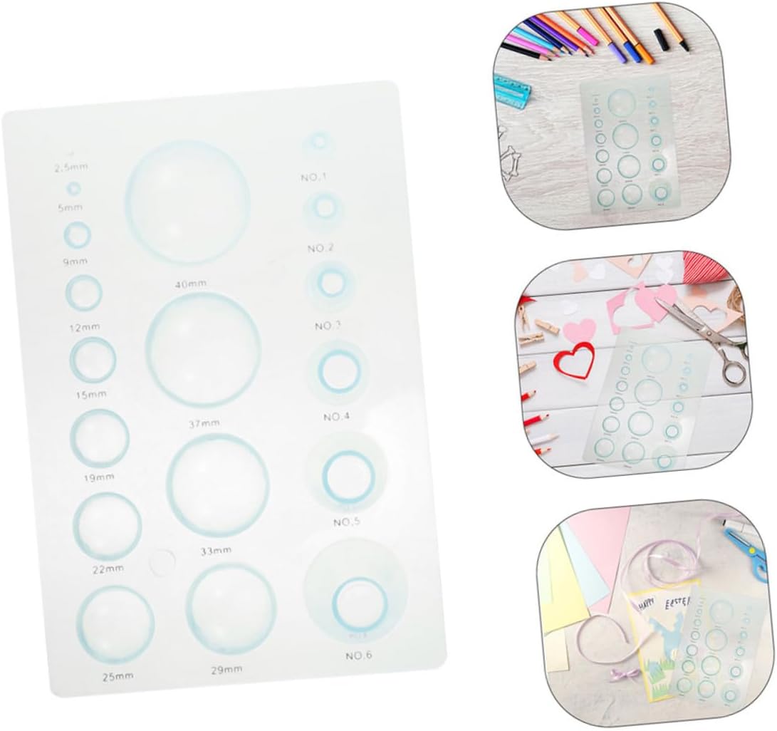 Anneome 5Pcs Row Quilling Mold Set Transparent Half Ball Paper Craft Tools with Scale Concave Convex Spherical Styler for Creative DIY Projects