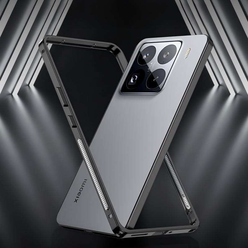 Designed for Xiaomi Poco F8 Ultra Cases Ultra-Thin Metal Bumper Case Lightweight Aluminum Alloy Frame Heat Dissipation Design Seahorse Buckle & Precise Cutouts,Silver