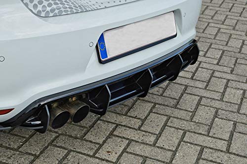Diffuseur arrière Polo WRC 2012-2014 avec baleines robustes et ailerons