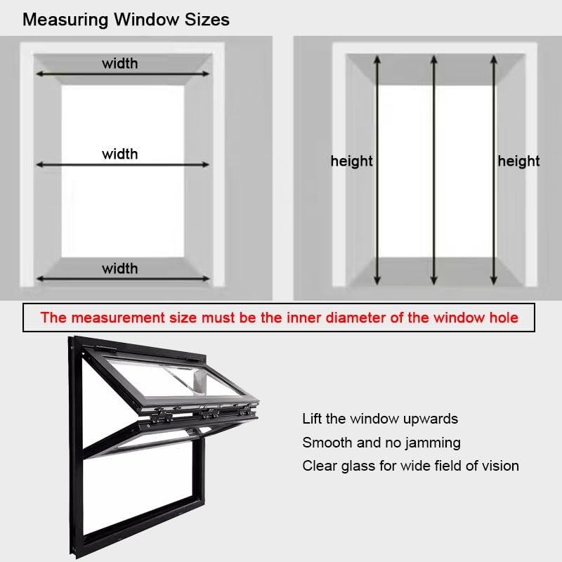 Ventana de concesión plegable, empotrada y deslizante hacia arriba, ventana de servicio ventilada para food trucks, cobertizos, cocinas domésticas y pequeños cafés.
