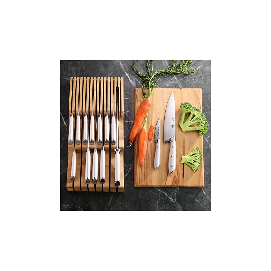 Cangshan-ALPS-Series-502827-German-Steel-Forged-15-Piece-In-Drawer-Knife-Set-with-Bamboo-Tray-White Cangshan ALPS Series 502827 German Steel Forged 15-Piece In-Drawer Knife Set with Bamboo Tray, (White)