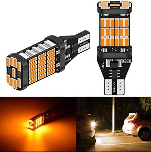 Image of 360 Degree, 45smd, T10 /T15 Socket LED Turn Signal Blinker Lights, Amber Yellow (2)