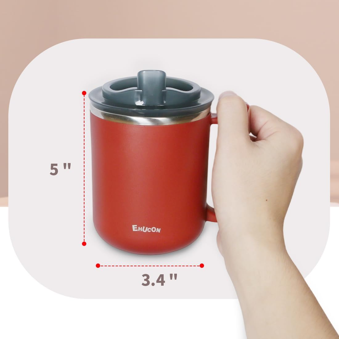 Dysphagia Regulating Drinking Cups for Swallowing Difficulty - with 5cc, 10cc, & 15cc Sip Options - Liquids Only - Pack of 1 (Red, 1 PC)