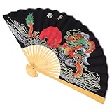 Éventail pliant de style chinois – cet éventail décoratif mural est très léger et facile à suspendre et à retirer