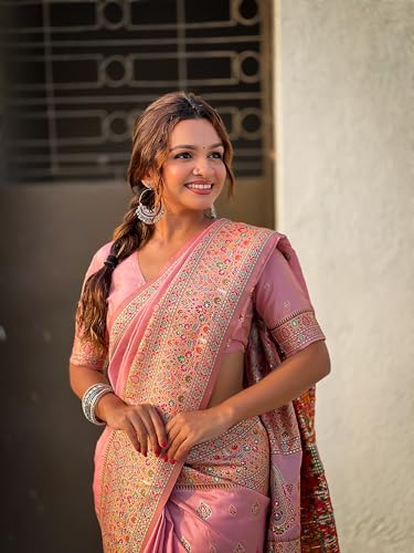 Image of Original Pashmina Kashmiri Silk Zari Woven Saree