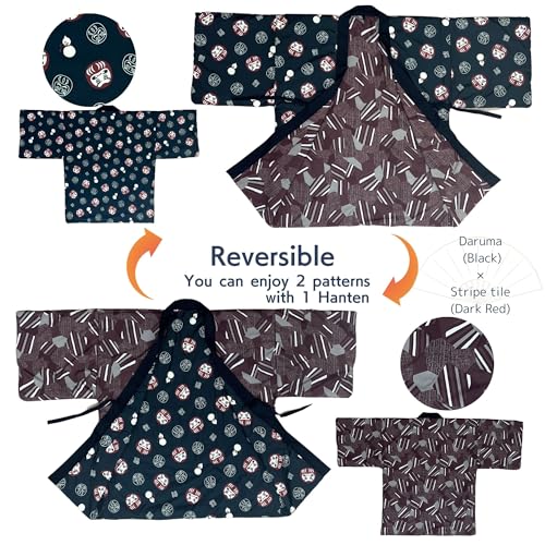 Edoten Japanese pattern Hanten Reversible Hand-wash is no problem Polyester Men's One-size-fits-all2