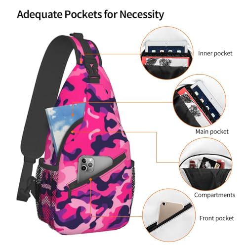 Mochila cruzada deportiva impermeable y ligera camuflaje miniatura 4