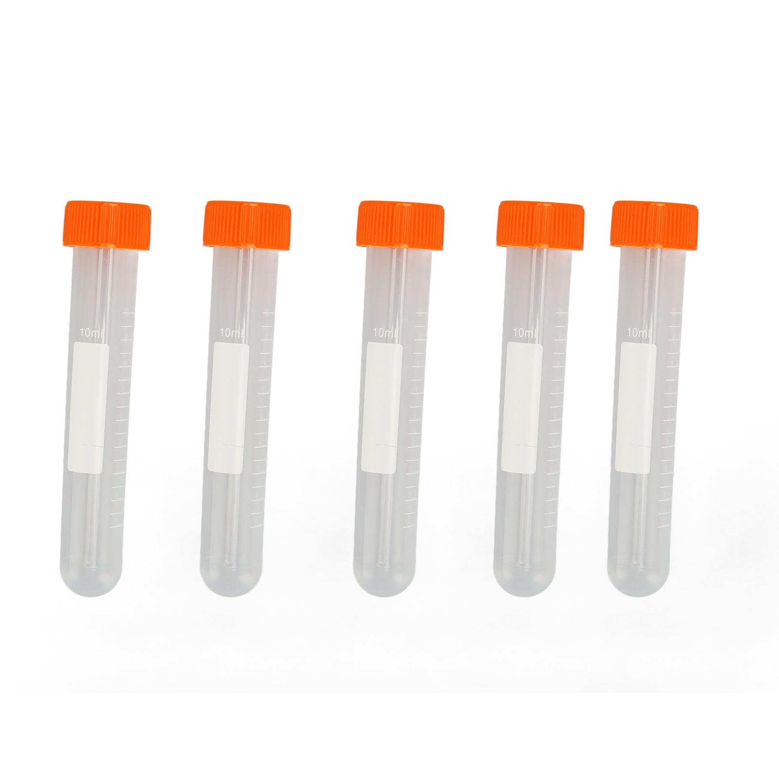 Septpenta 100 Stück 10 ml Zentrifugen Reagenzgläser, Rundboden Zentrifugenröhrchen, Transparente Mini Mikrozentrifugen Reagenzgläser, Aufbewahrungsbehälter für Wissenschaftliche Experimente
