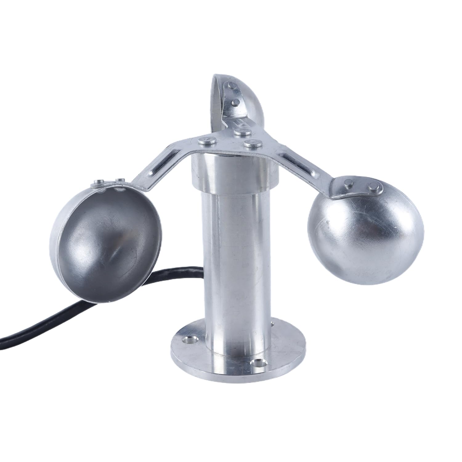 Anemómetro de 3 tazas de aleación de aluminio con sensor de velocidad del viento de 0 a 3,8 V para monitoreo meteorológico.