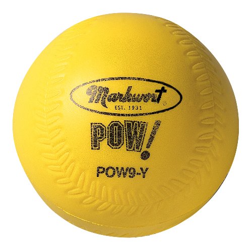 Markwort POW Ball Baseball (Dozen), Yellow, 9-Inch