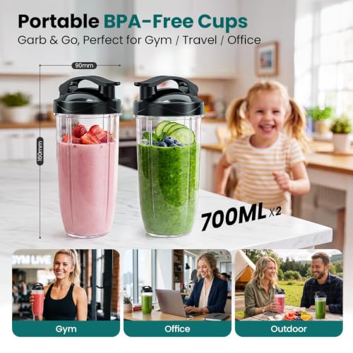 Image of Smoothie Blender Grinder Combo, Countertop Blender Smoothies and Shakes