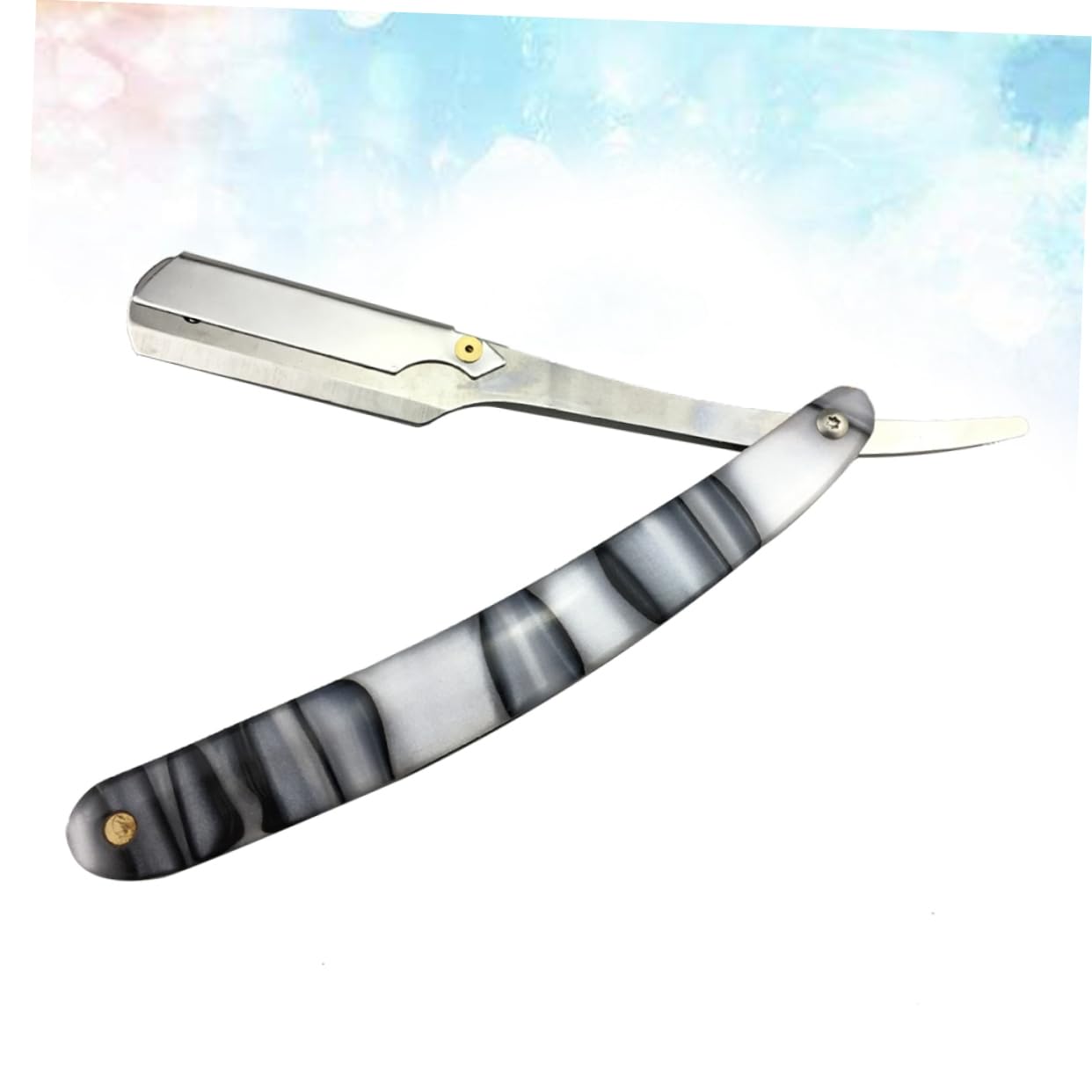 FOMIYES Barber Razor Blade for Men Metal Shaving Razor Manual Razor for Men Safe Shaving Tool for Home Travel