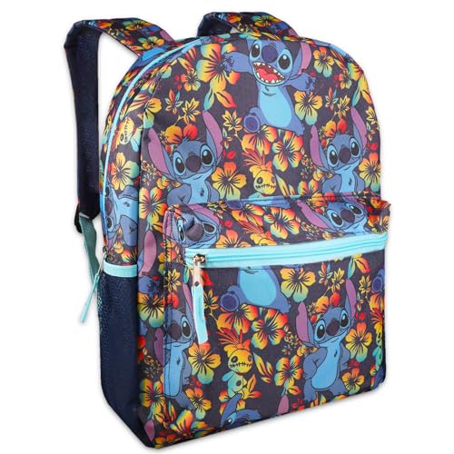 Disney Lilo and Stitch Backpack Set - Bundle of 16" Stitch School and Travel Bag, Water Bottle, Stickers, More School Supplies for Kids2