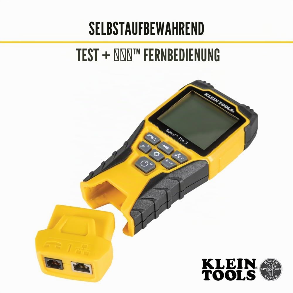 Klein Tools VDV501-851 | Scout® Pro 3 Kabeltester Kit | Ethernet Tester mit Remote-Identifikation | Für RJ45, RJ11, Koax | Inkl. Kabeladapter & 5 Remote-Einheiten | Netzwerktest & Fehlerdiagnose
