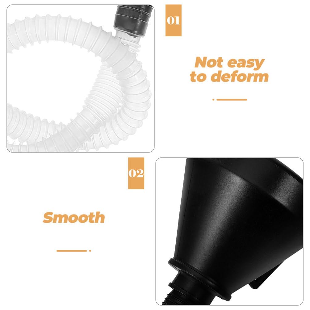 Gatuida 2piezas Embudo de Aceite de Boca Ancha con Filtro Integrado para Coches y Motocicletas Embudo Flexible para Repostar Aceite y Gasolina Rápidamente