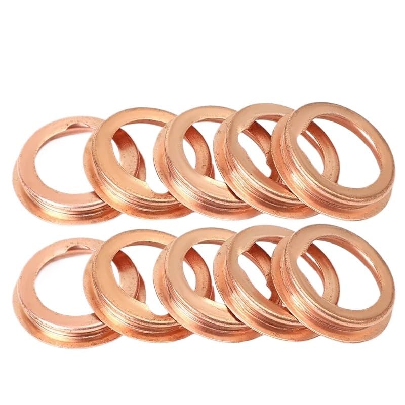 Car Oil Drain Gasket Drainage Bolt Pad Copper Oil Drain Plug Gasket Auto Replaceable Accessories 11026-01M02(100pcs)