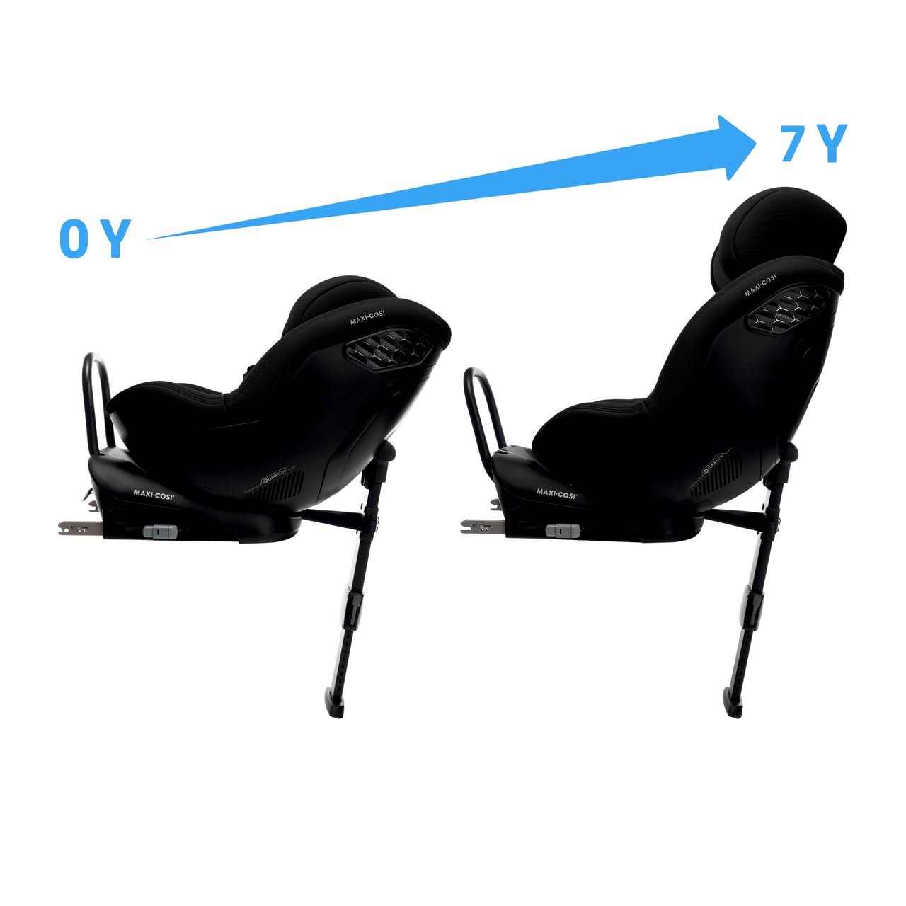 Maxi-Cosi MobiFix Pro i-Size - Asiento de coche para niños de 3 meses a 7 años, AirProtect®, protección lateral G-CELL, barra de rebote máxima amortiguación, ClimaFlow, negro auténtico