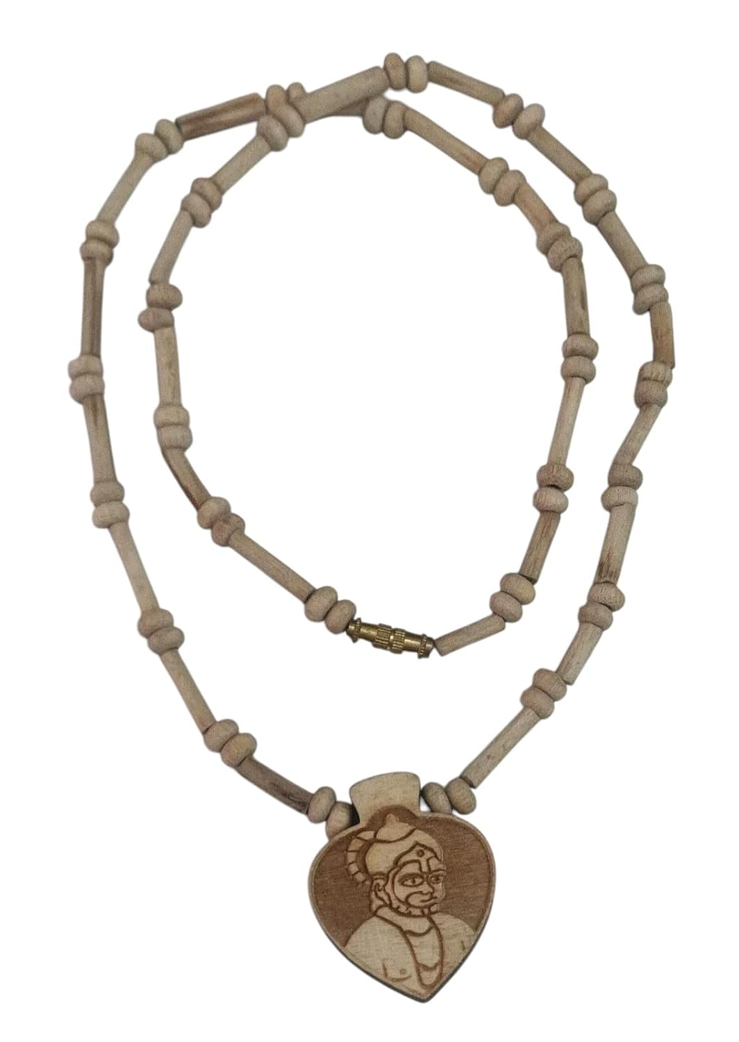SANZAY CREATIONS Original & Natural Wood Tulsi Kanthi Mala With Hanuman ji Face locket Pendent | Tulsi Mala Wooden Beads F... - Review, Price and Buying Guide