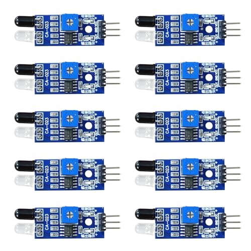 ZYHARUKO 10 sensores de detección de llama IR de 3 cables, detector de llama, detección de obstáculos, distancia de detección ajustable