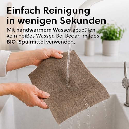 Foto von beegut Leinen Bienenwachstücher Rolle 100x35cm, Nachhaltige & wiederverwendbare Frischhaltefolie zum selber zuschneiden mit BIO Bienenwachs