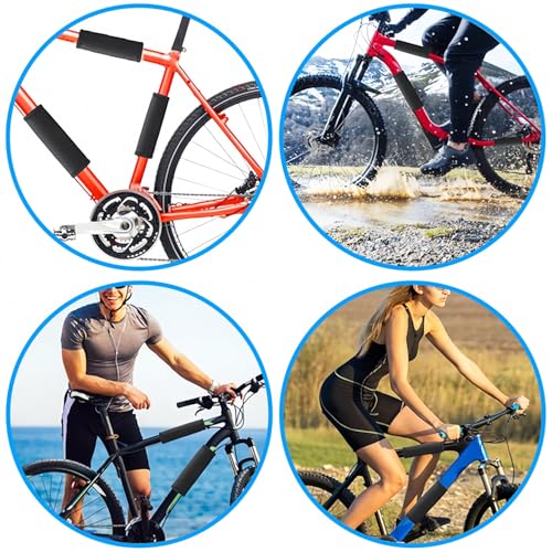 Kiuiom Fahrrad Rahmenschutz 4er, Transportschutz für Rahmen, Carbon Frame Protector für Thule, Elektrofahrrad Rahmenschutz Transport Fahrrad Anhänger E-Bike Zubehör Fahrradzubehör für Transportschutz