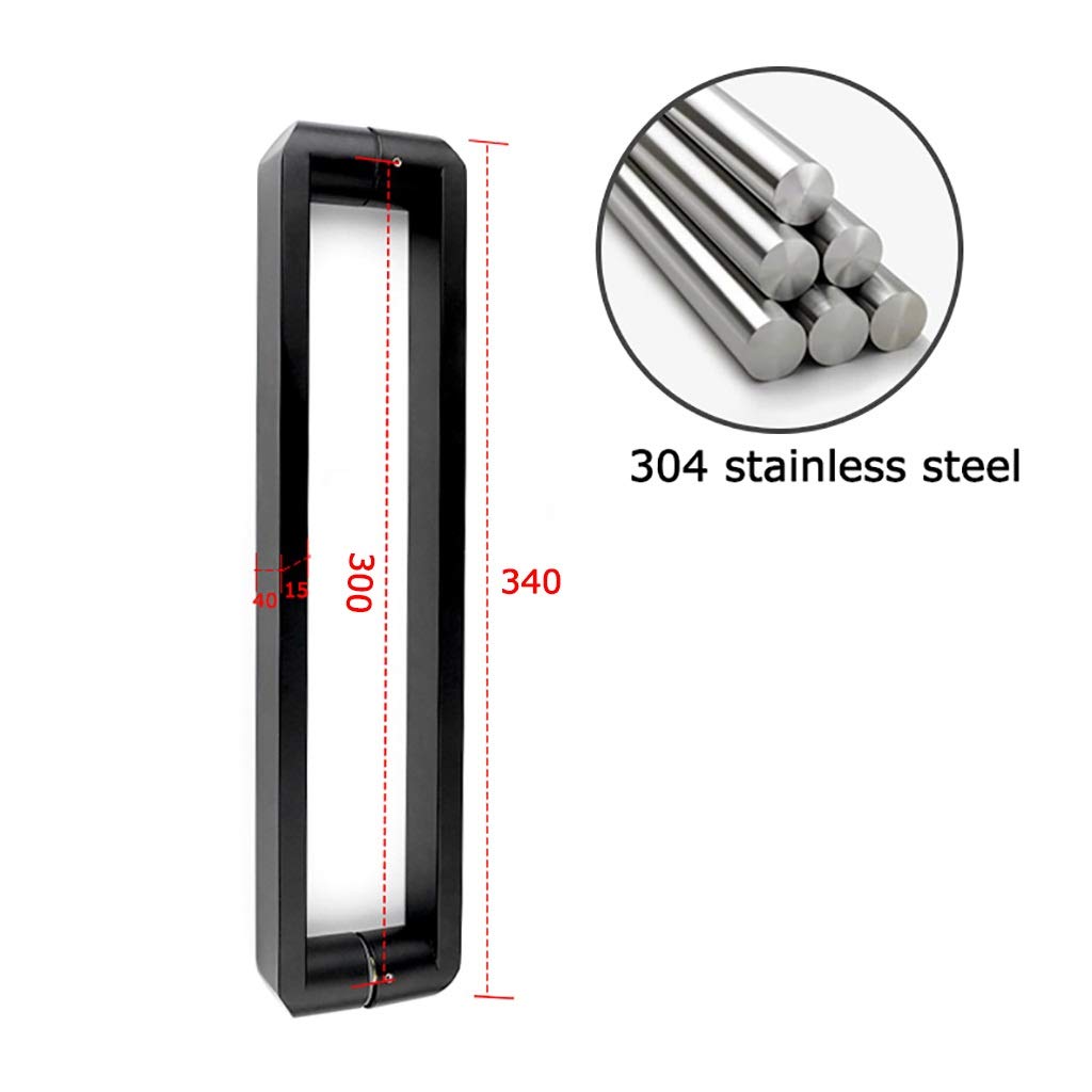 Maniglia per Porta Scorrevole per Porta del Fienile Maniglia per Porta in Vetro con Tubo Quadrato in Acciaio Inossidabile 304, Maniglia per Porta Push-Pull per Ufficio/Maniglia per Porta per