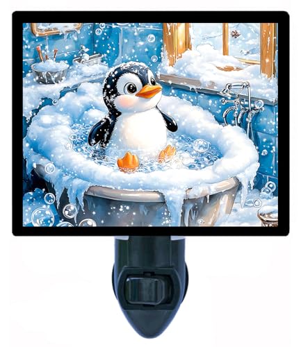 Lámpara de noche LED pingüino con enchufe giratorio miniatura 1