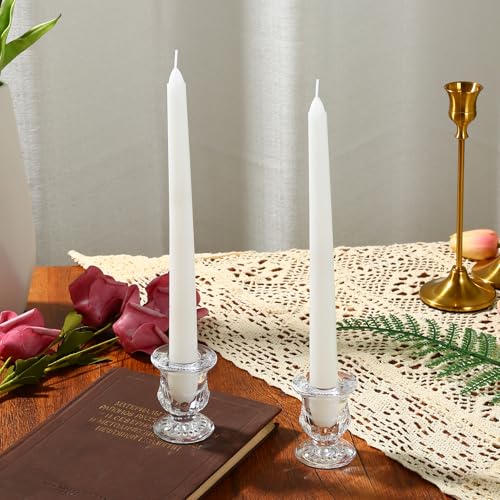 Unity Candle Holder - Glass Candle Holder for Pillar Candle and Taper Candle, Clear Unity Candle Holder Set of 3, Decorative Candlestick Holder Glass Candle Stand for Wedding Table Centerpiece Dinning by LIKEYO - Used condition - Image 5
