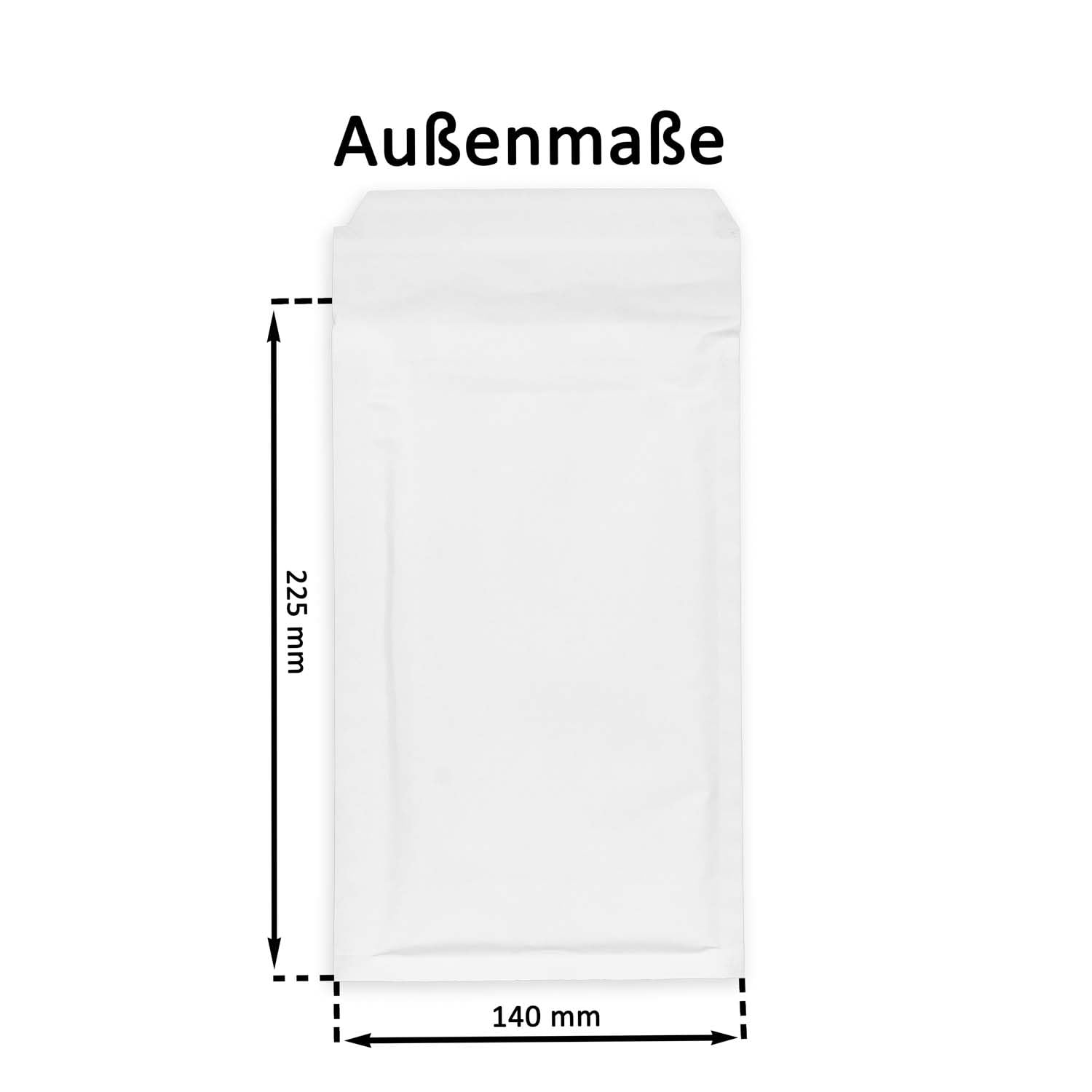 smiley pack Luftpolstertaschen Größe B2 Weiß 140 x 225 mm, gepolsterte Versandtaschen mit Selbstklebeverschluss, passend für A6+ und C6 (400 Stück)