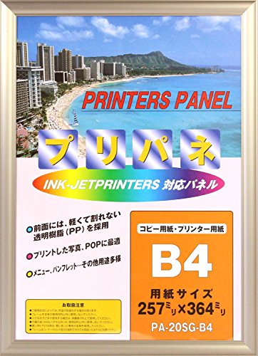 イワタ 額縁 プリパネ JISサイズ B4 アルミフレーム グレー PA-20SG-B4