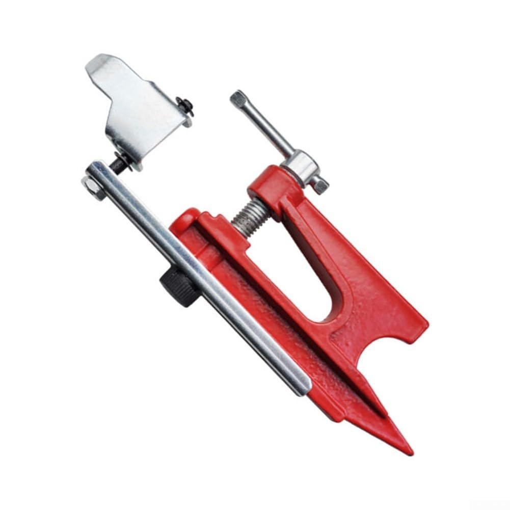 Robust Metal Vise with Toothed Design for Stable Filing and Maintenance, Red