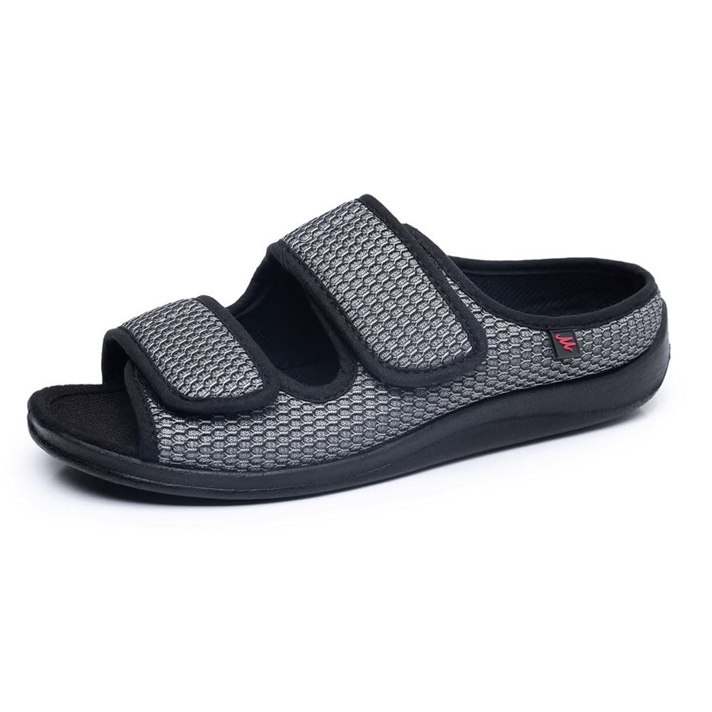 MOCINNA Extra Wide Diabetic Sandals for Mens Adjustable Swollen Feet Edema Shoes Anti-Slip Indoor Outdoor Sandals