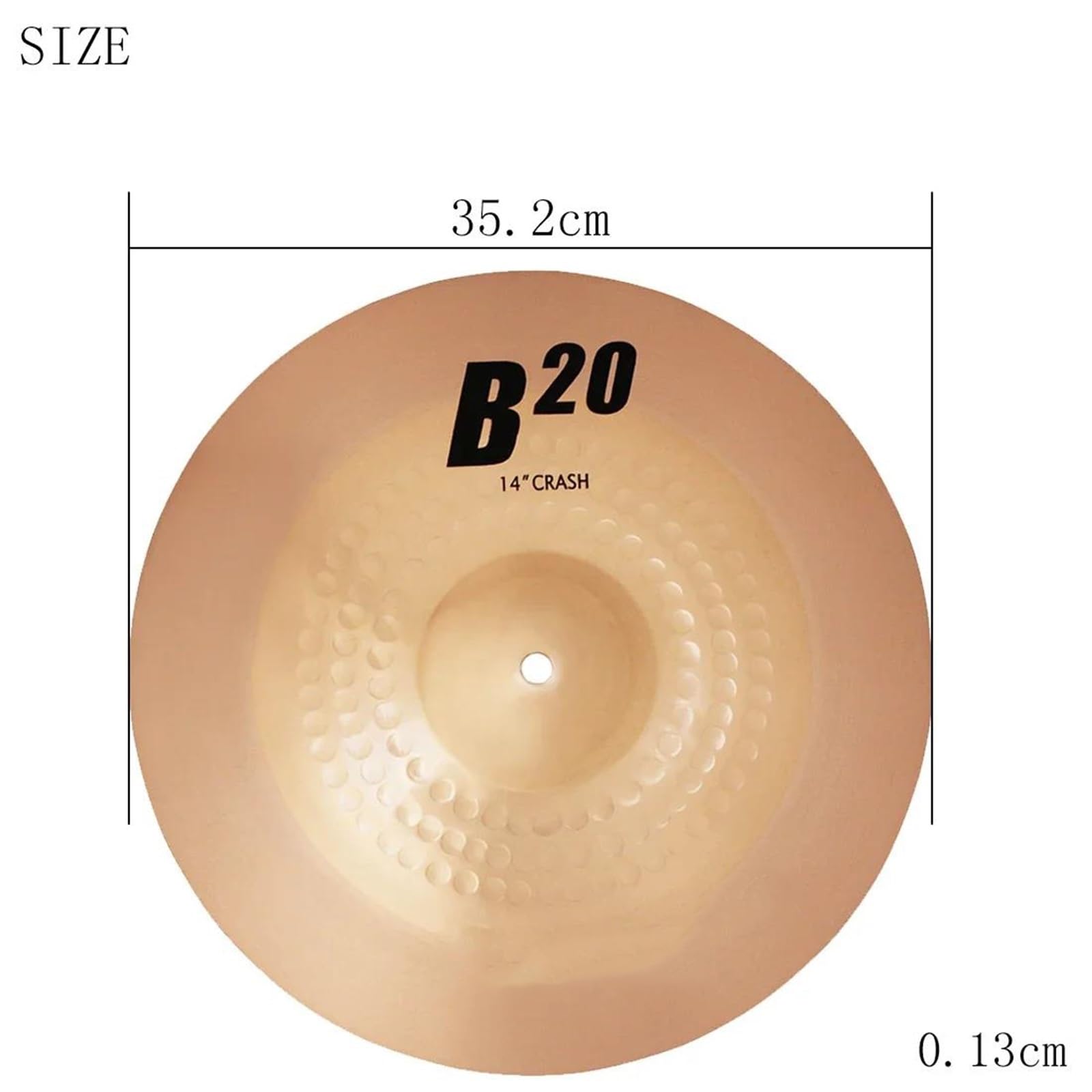 Trommelbecken 14 Zoll B20 Becken Gong Phosphor Bronze Schlaginstrumente Teile Zubehör Crash Hi Hat Drum Kit