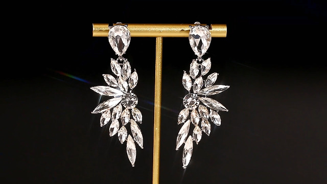 Corona per Quinceanera con collana e orecchini, tiara da sposa in cristallo, tiara da sposa