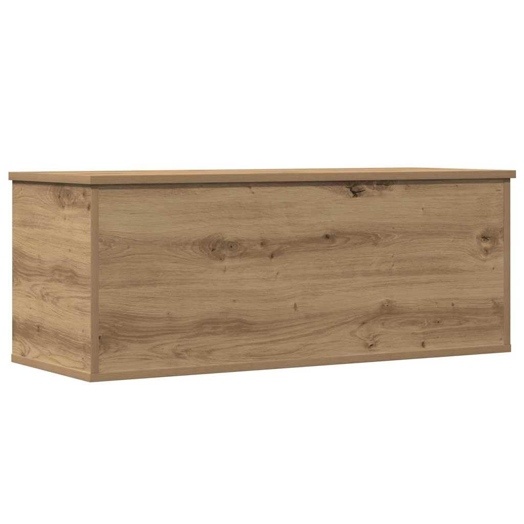 Vidaxl Brown Storage Box Artisan Oak 90 X 35 X 35 Cm Engineered Wood, Modern Living Room, Rectangular Chest, Durable Storage Solution, Stylish Large Trunk, Multi-Purpose Home Organizer