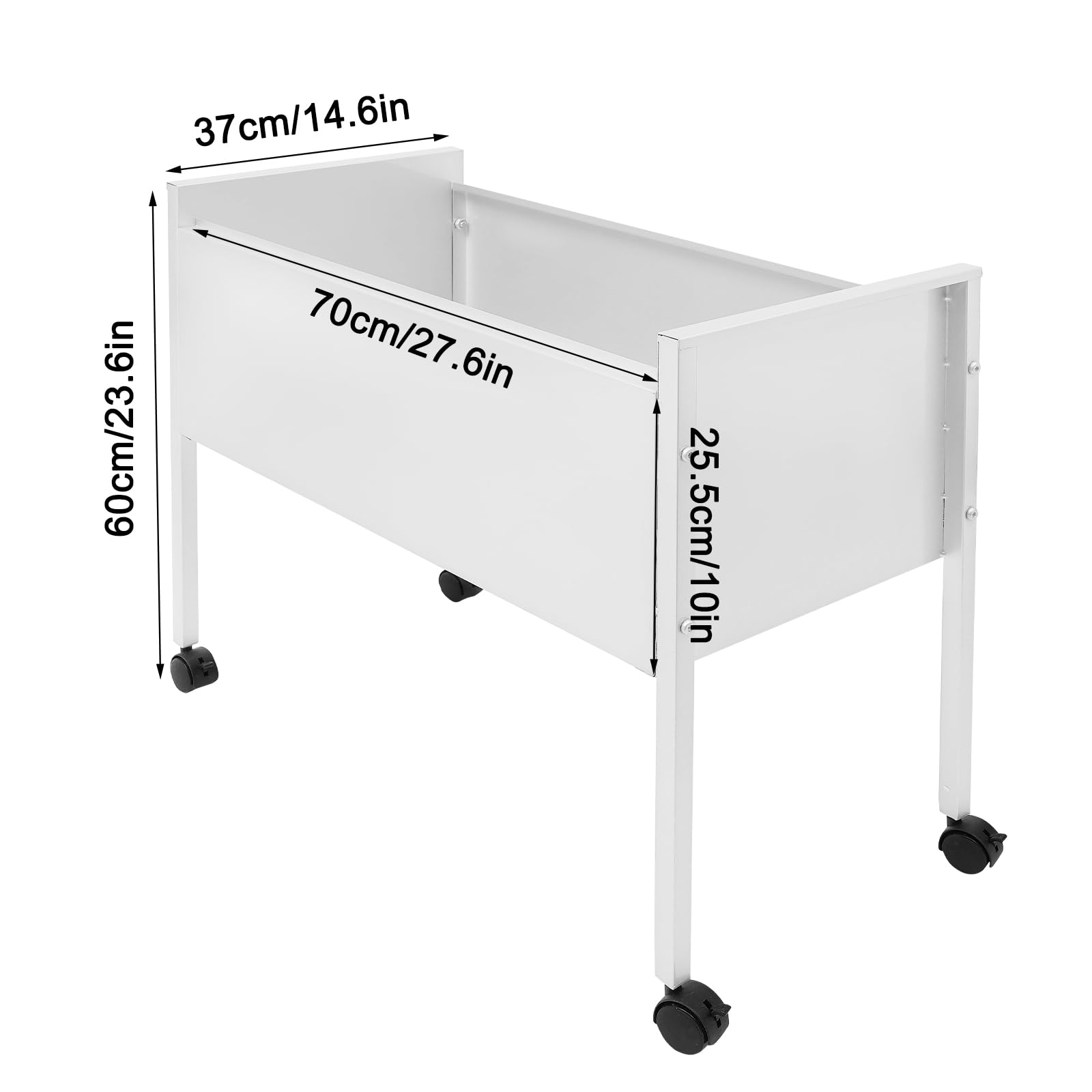Archivador de archivos con ruedas, carro enrollable para carpetas colgantes, carrito de carpetas colgantes duradero armario de archivos enrollable para estudio, apartamentos 80 x 42,5 x 60 cm (sliber,