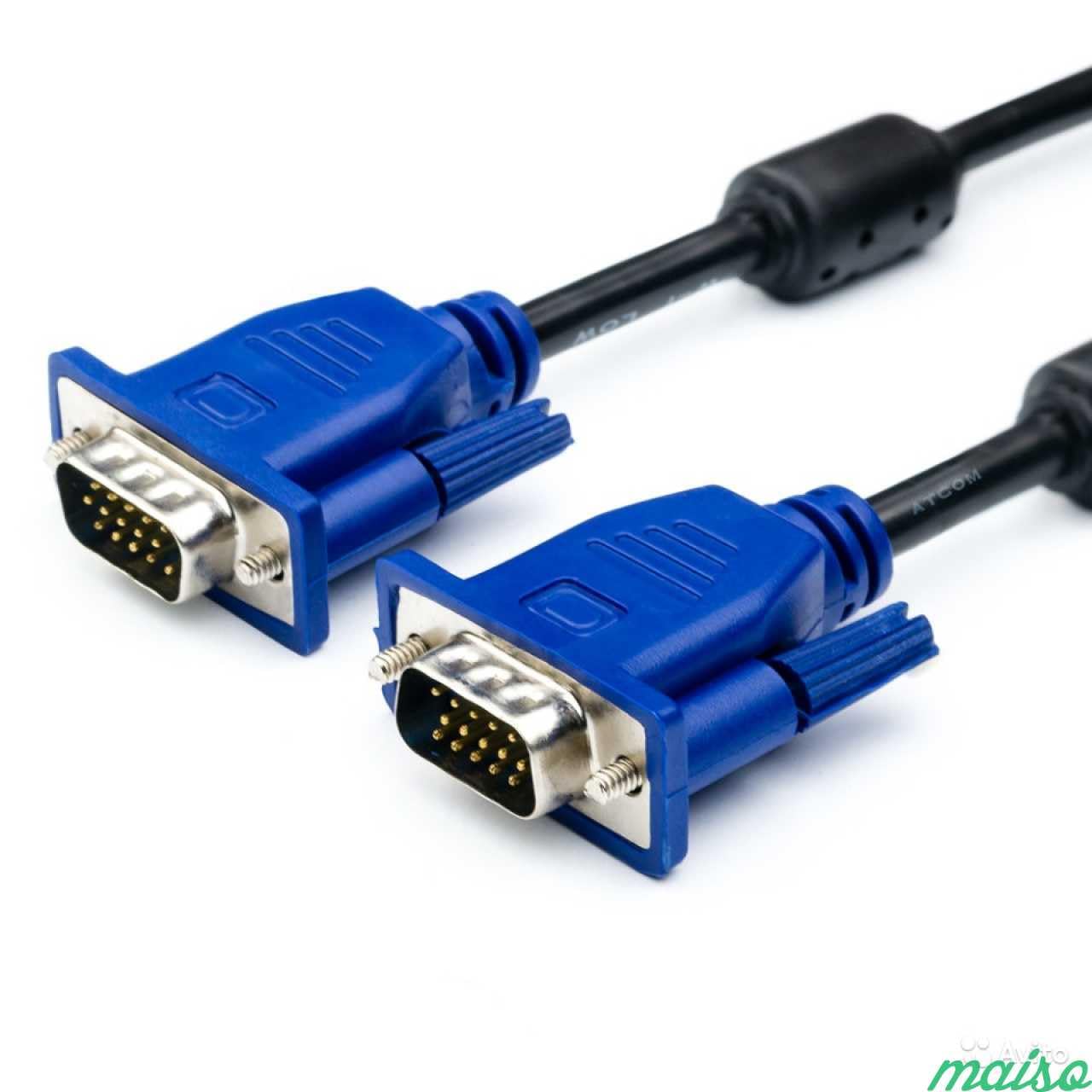 Herfair Cavo VGA 1,5 m, Prolunga Maschio a Maschio 1080P Full HD, Placcato Oro per Monitor, Computer, PC, Laptop, TV, Proiettori, Display