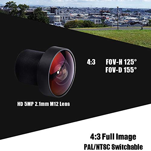 Fpv Camera Foxeer Razer Mini Cam 1200Tvl 2.1Mm Lens 4:3 Fov 125 Degree Pal Ntsc Switchable For Racing Drone Black #TOP2