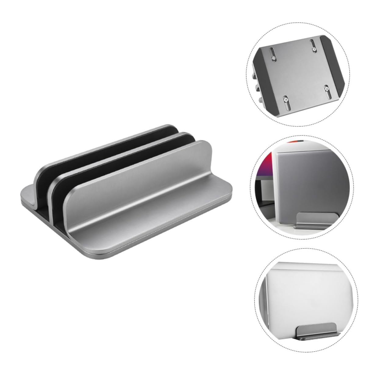 Housoutil Soporte Vertical De Aluminio para Portátil Base De Escritorio Ahorra Espacio Soporte para Tableta Detalles Exquisitos