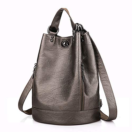 Rucksack Rucksack Damenrucksack Weiches Leder Große Kapazität Pu Damen Tasche Eimertasche