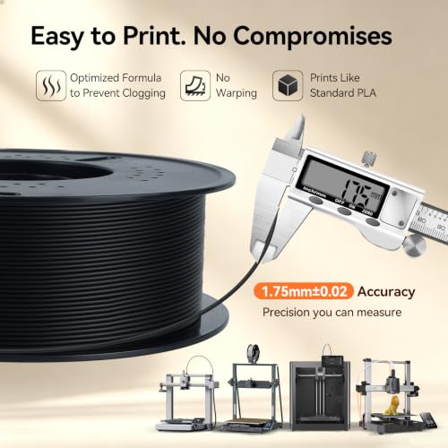 Image of Kingroon Matte PLA Filament 1.75mm 3D Printer Filament Matte Filament 1kg Dimensional Accuracy + /- 0.02 mm (Matte Black)
