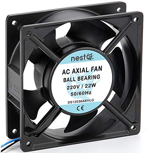 Ventilador Rodamiento de Bolas 220 240 AC 120mmx120mmx38mm Extractor de Humo, Olores, Humedad, Calor Para Racks Baño Cocina Garaje Armario Ascensor Ventilador de Techo y Pared - Silencioso Cover