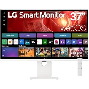 LG Smart Monitor U7 37U730SA-W All-in-One Home Office & Streaming display 37 inch 4K UHD IPS | webOS Apps & Home Office, USB-C with 65W Laptop Charging, AirPlay 2 & Bluetooth, Height, Swivel & Tilt