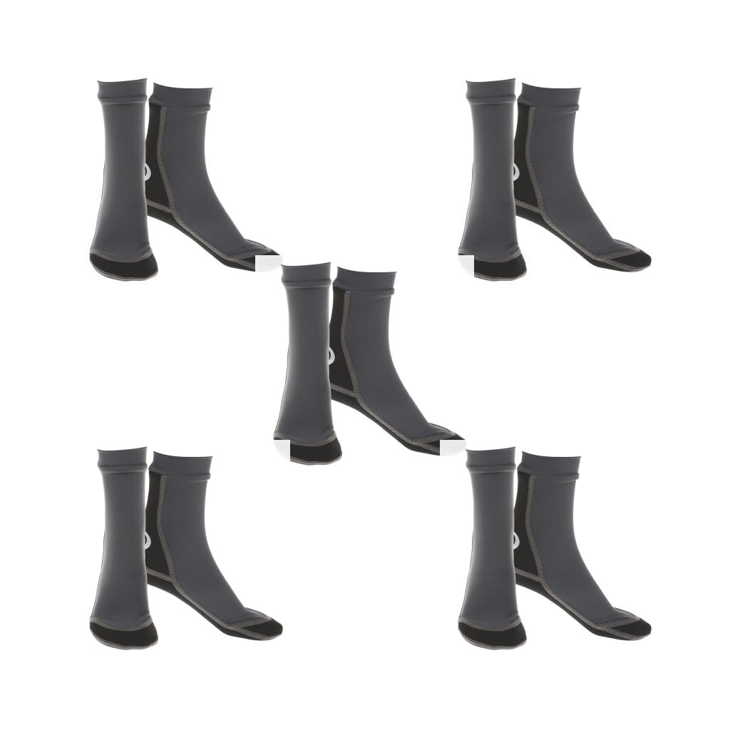 1,5 mm Tauchsocken, Schwimmen, Schnorcheln, Neopren, Surfstiefel, L, Grau