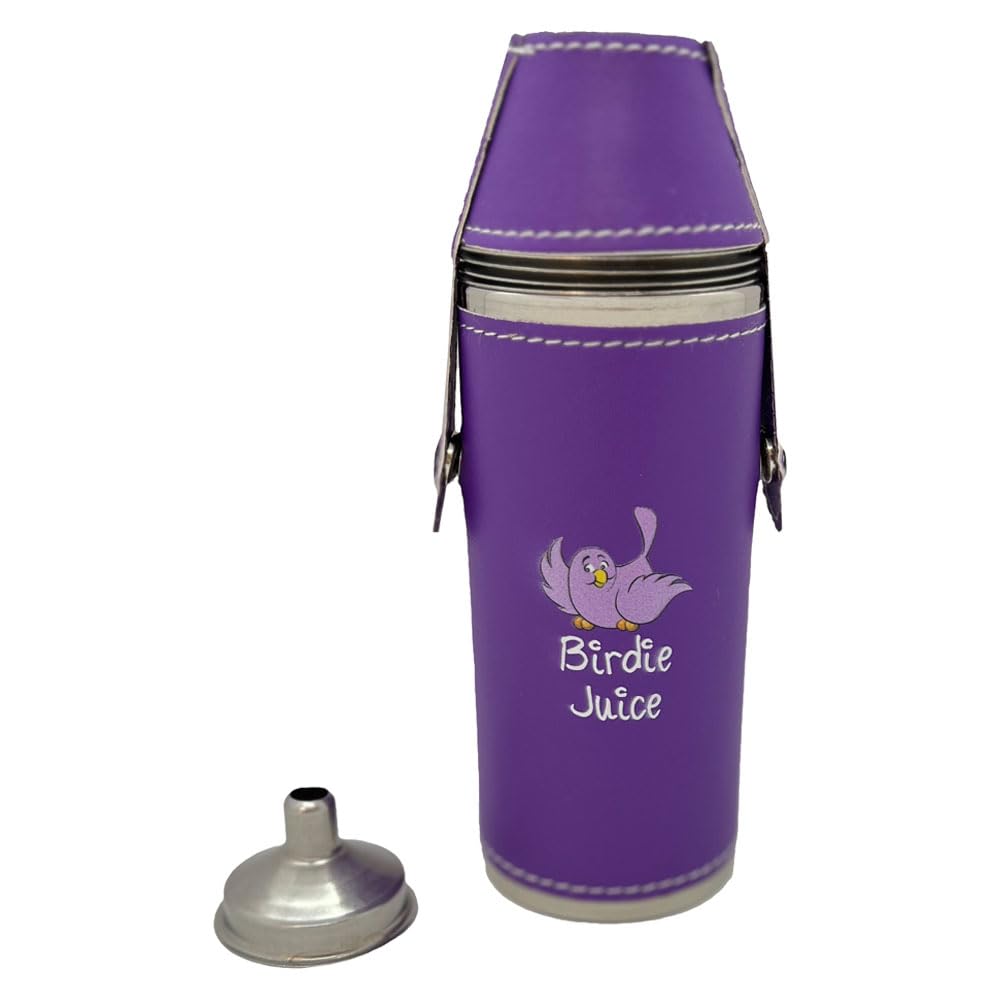 Amazon.com | Giggle Golf 8 oz “Birdie Juice” Flask Set with 4 Shot