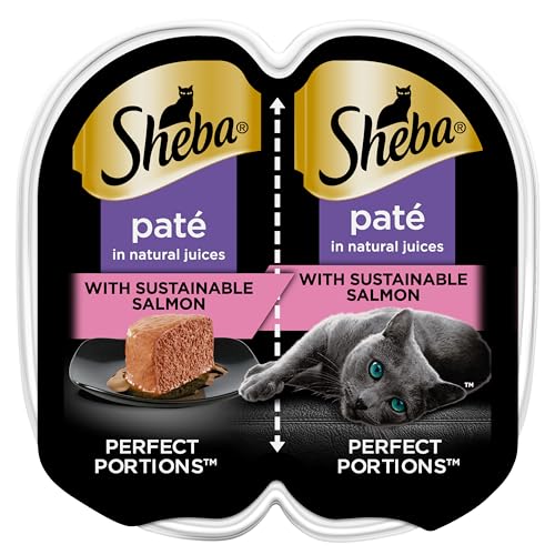 Sheba Perfect Portions Wet Cat Food Pate with Sustainable Salmon 2.6 oz. Twin-Pack Tray
