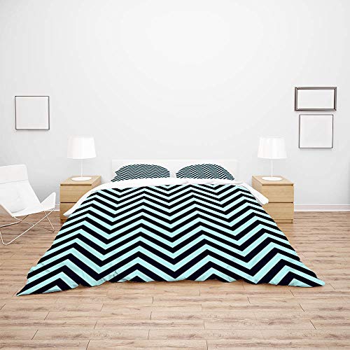 Housse de couette noir vert 3 pièces parure de lit jumeau 100% polyester