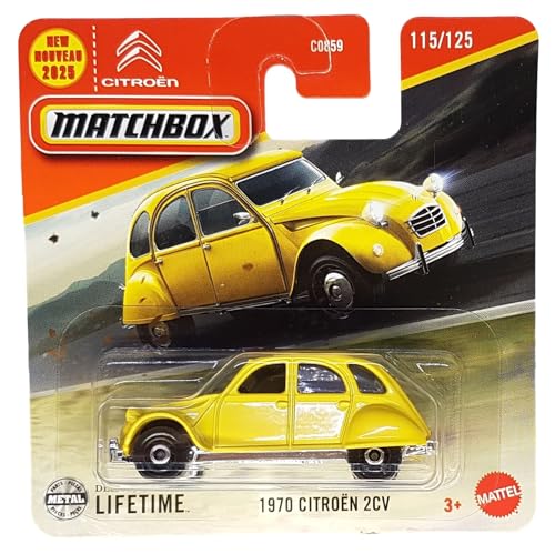Matchbox - 1970 Citroen 2CV - MBX Road Trip 115/125 - JBR12 - Short Card - Duck Yellow - Superfast Lesney - Mattel 2025-1:64