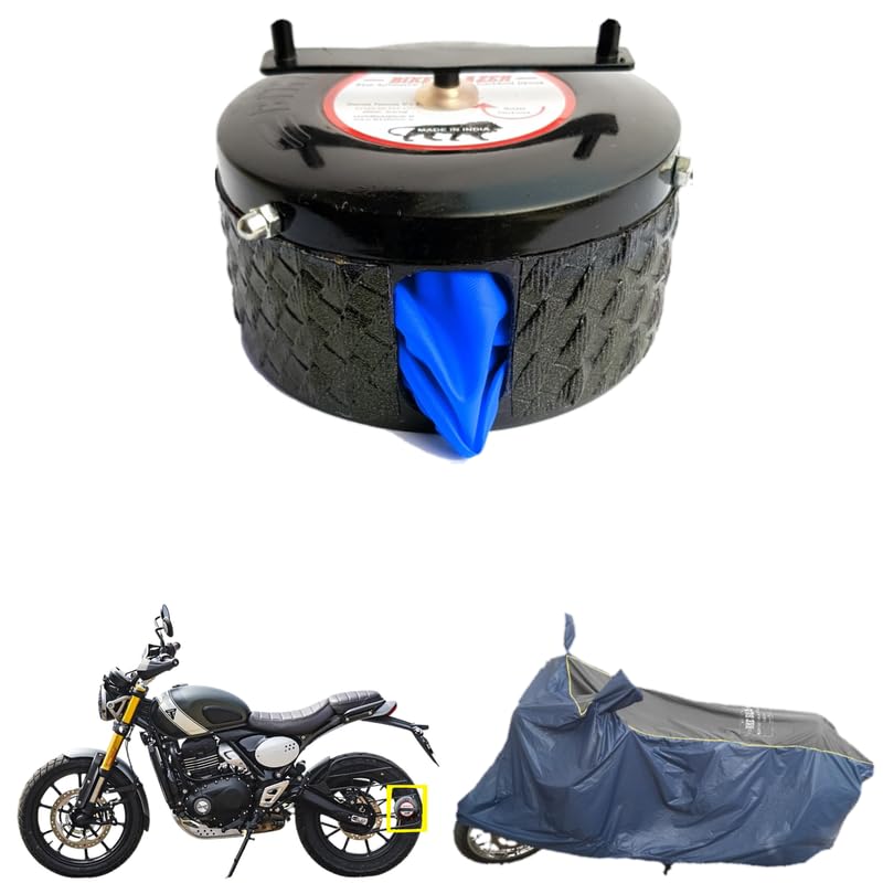 BIKEBLAZER Semi-Automatic Full Body Bike Covers - Heavy Duty Device | Water Resistant | UV Safe | 100% Dust Proof | Anti-Theft & Scratch Proof Covers, Compatible with All Triumph Motorcycles BCL